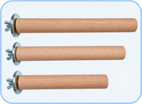 Beukenhouten zitstokken Ø25 mm – set van 3