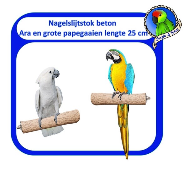 Betonnen nagelslijtstok Ø 6 cm voor ara en kaketoe