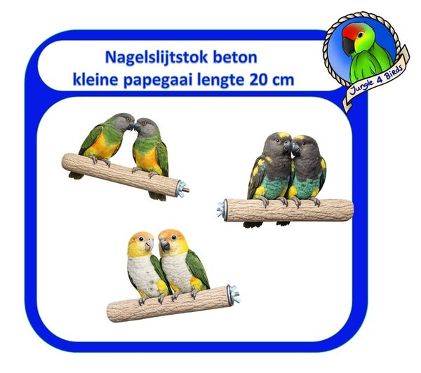 Betonnen nagelslijtstok 20 cm voor kleine papegaaien