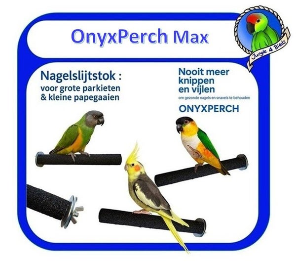 OnyxPerch Max nagelslijtstok Ø28 mm × 15 cm voor kleine papegaaien
