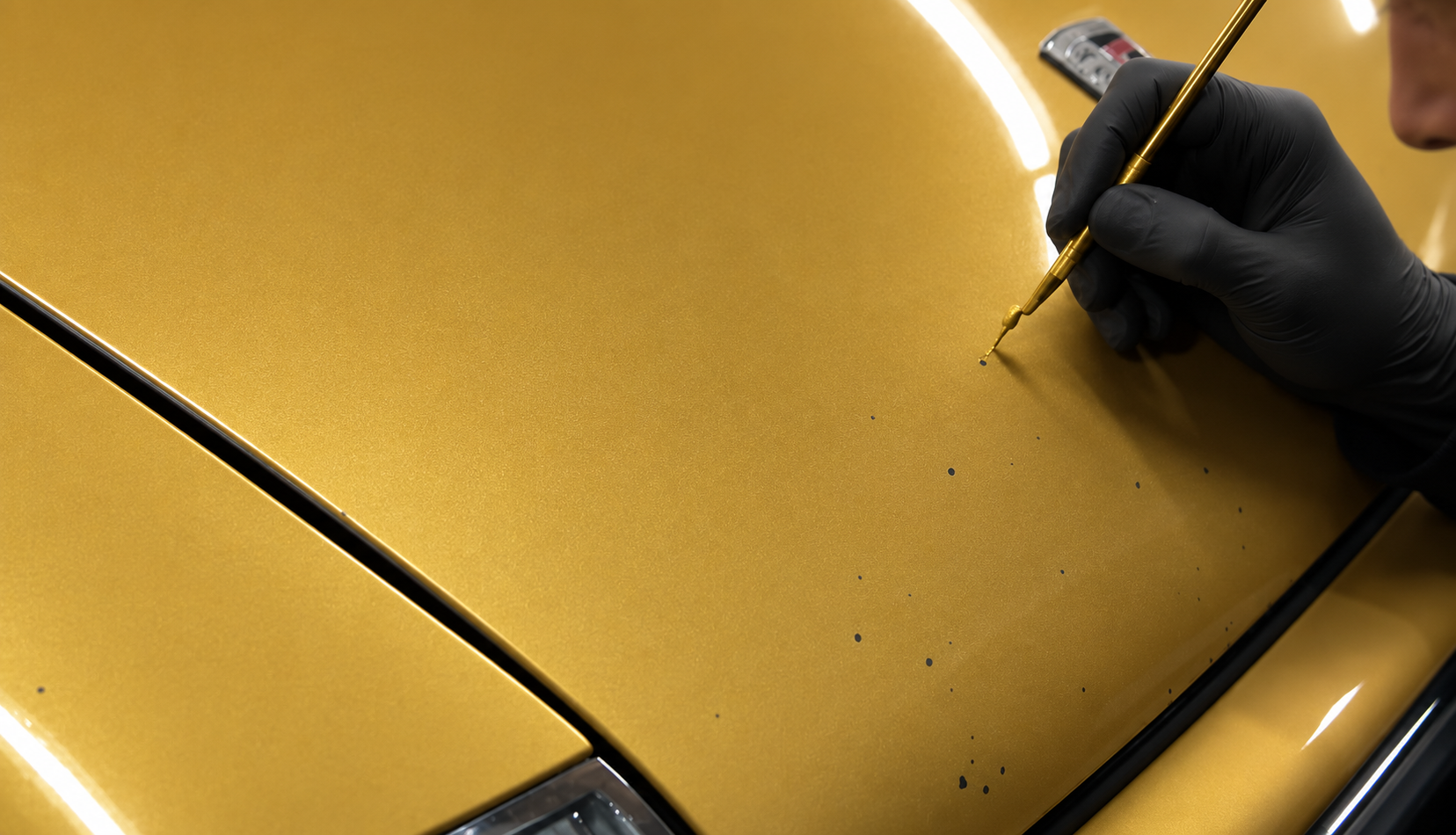 Paint touchup - stone chips on bonnet  