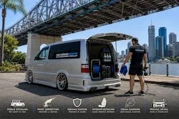 Fully detailed van with bridge Back Ground 