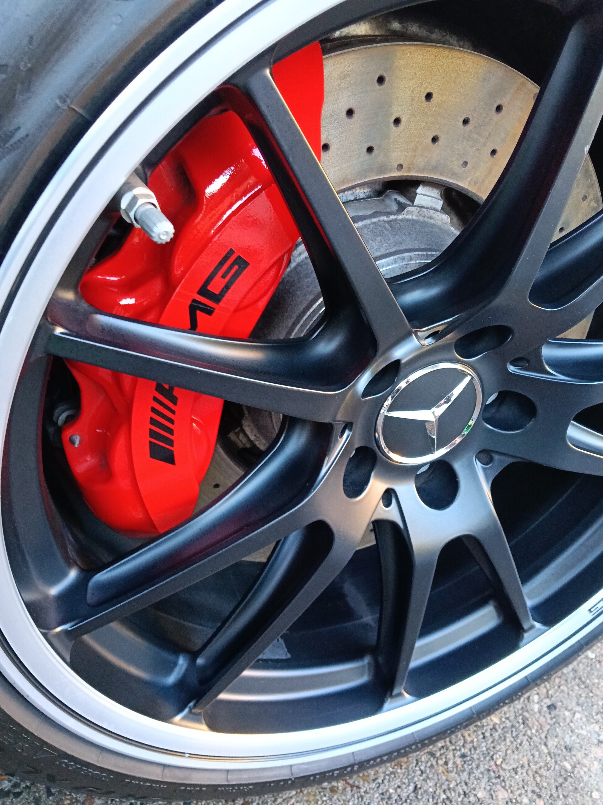 Mercedes AMG spokes mag wheels polished. 