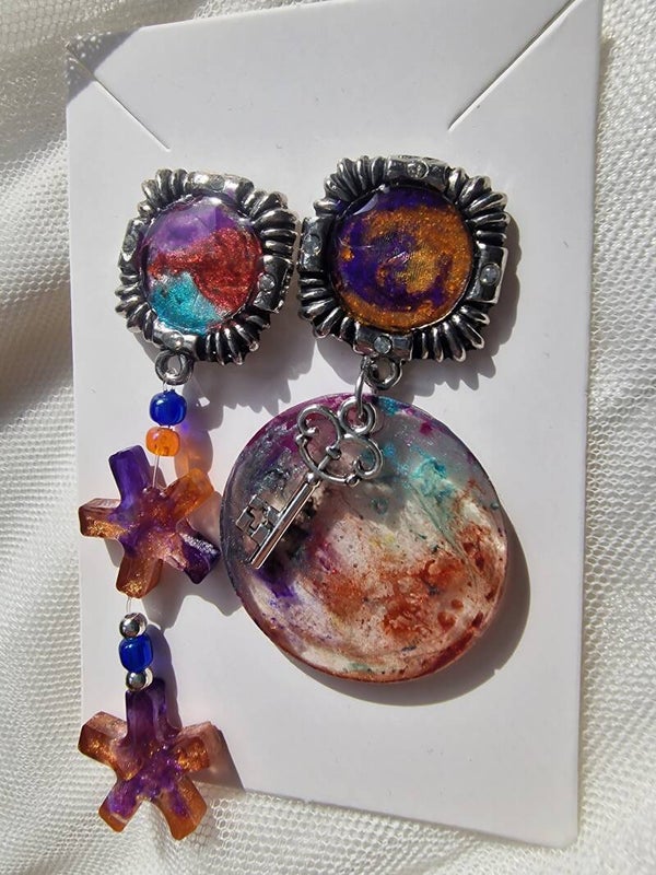 Boucle d'oreille clé