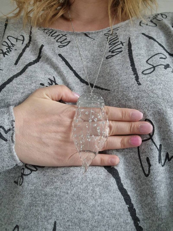 Pendentif feuille gm