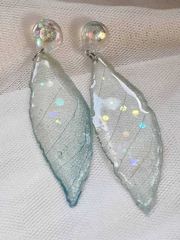 Boucle d'oreille feuille