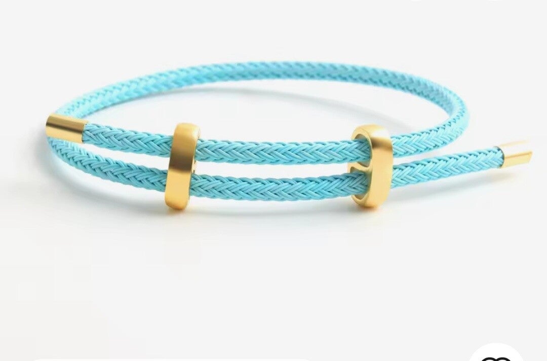 Bracelet bleu doré