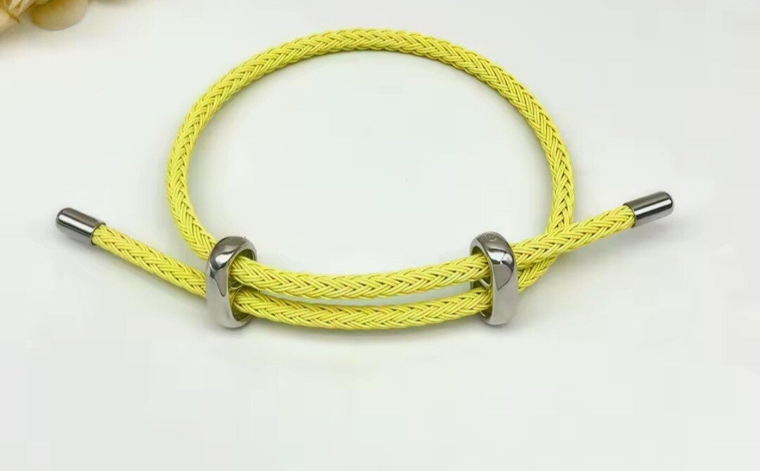 Bracelet argenté vert