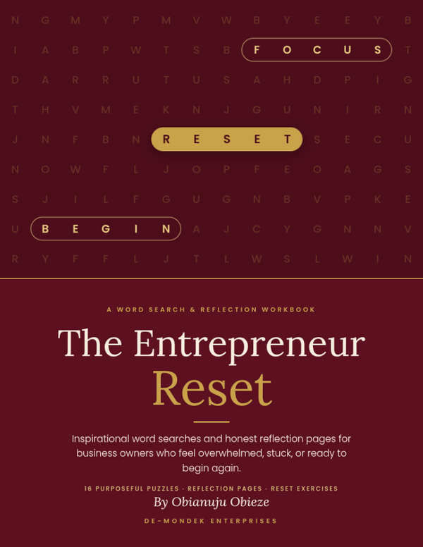The Entrepreneur Reset: Word Search & Reflection Workbook for Business Owners