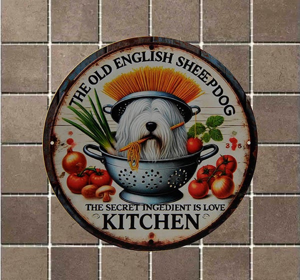 Metaal bordje Bobtail keuken