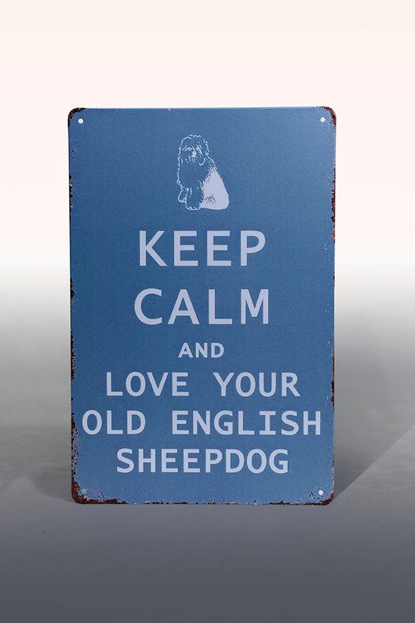Metaal bord keep calm...