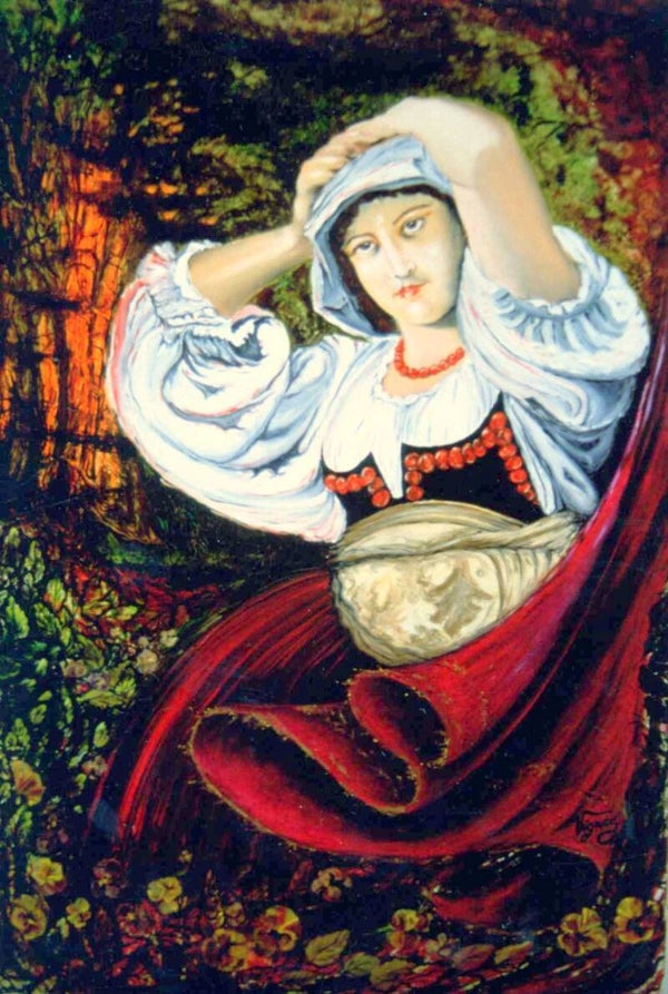 "La Ciociara" olio su tela cm. 80 x 120