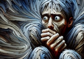 Illustration of a person in fear