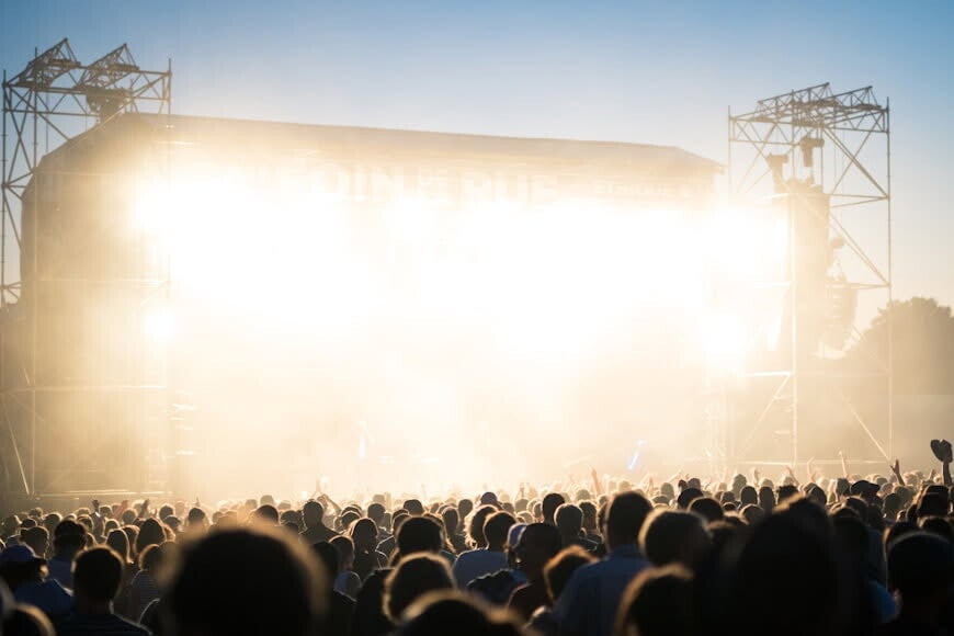 image of outdoor music festival stage