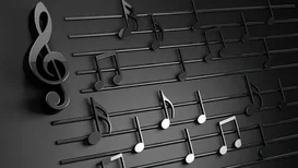 Stock image of musical notes