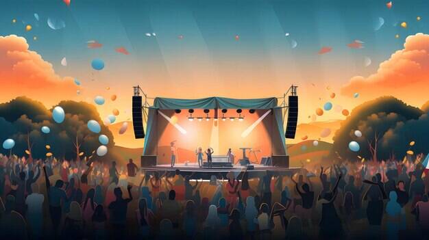 AI generated image of music festival