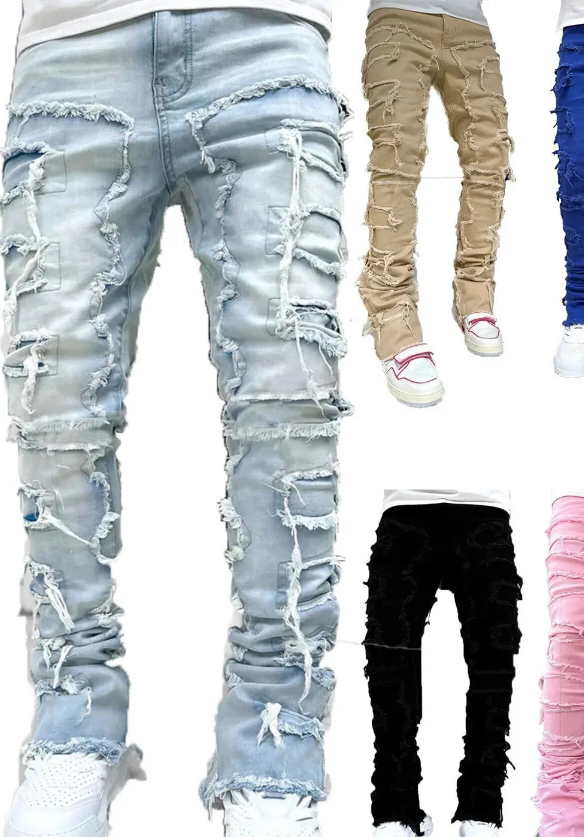 Distressed jeans