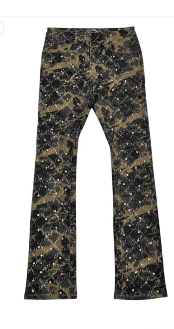 CAMOUFLAGR ICE OUT JEANS