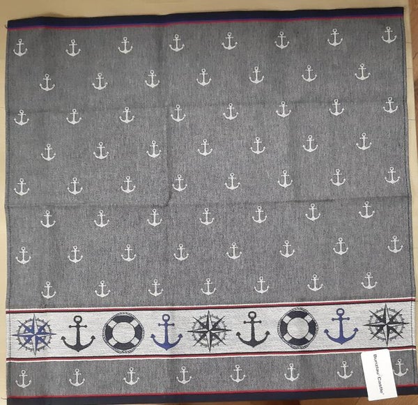 Theedoek Marine donker blauw