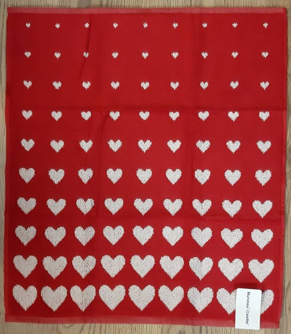 Handdoek Hearts rood