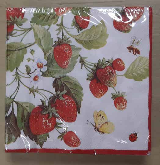 Servetten Strawberry