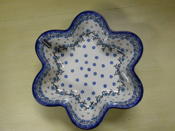 Bloemvorm ovenschaal Royal blue
