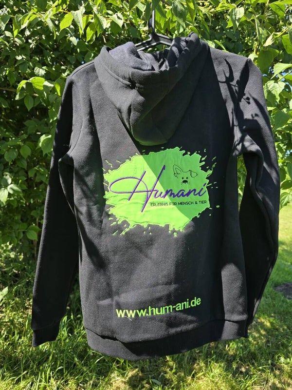 #humanifamily -  Kaputzen Sweatjacke SCHWARZ