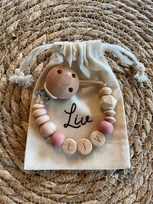 Tuttenketting houten naamkralen