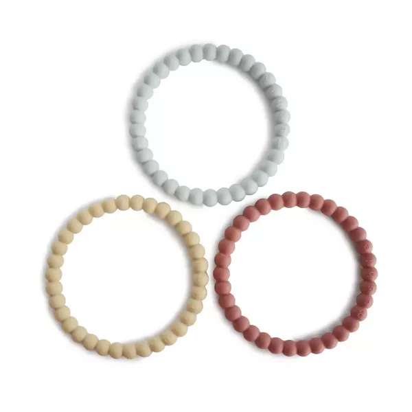 Mushie – Silicone Bracelet (3) – Mellow/terracotta/periwinkle