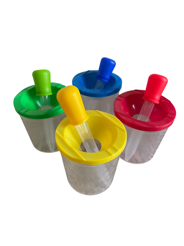 Kunststof potje met pipetje