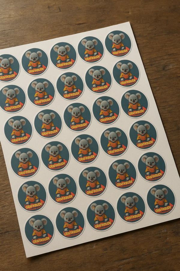 Sticker Round, matte Folie (auf Bogen)