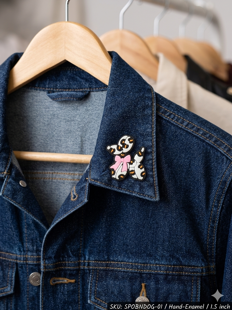 Pins chien ballon leopard noeud rose