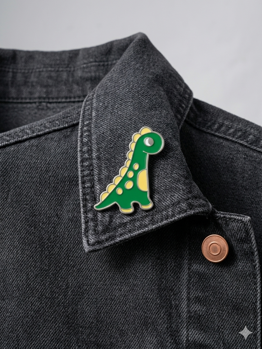 Pins dinosaure vert
