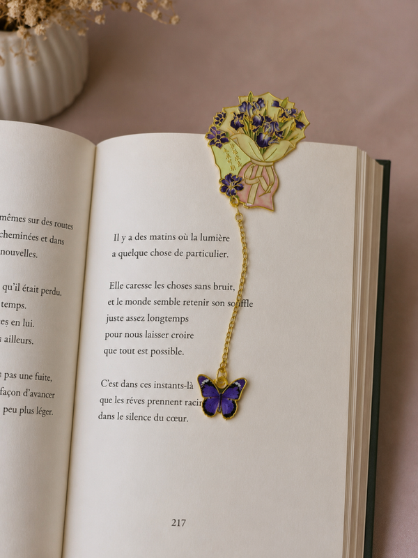 Marque page violette