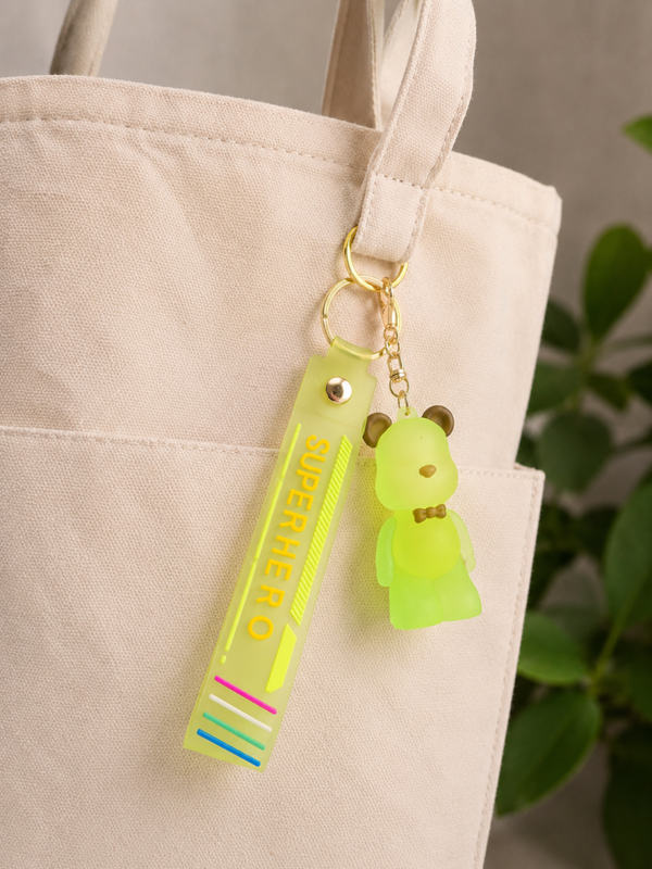 Porte clef nounourse jaune