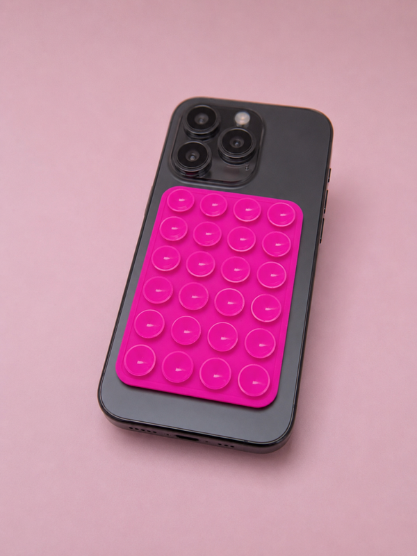 Support telephone ventouse fuschia