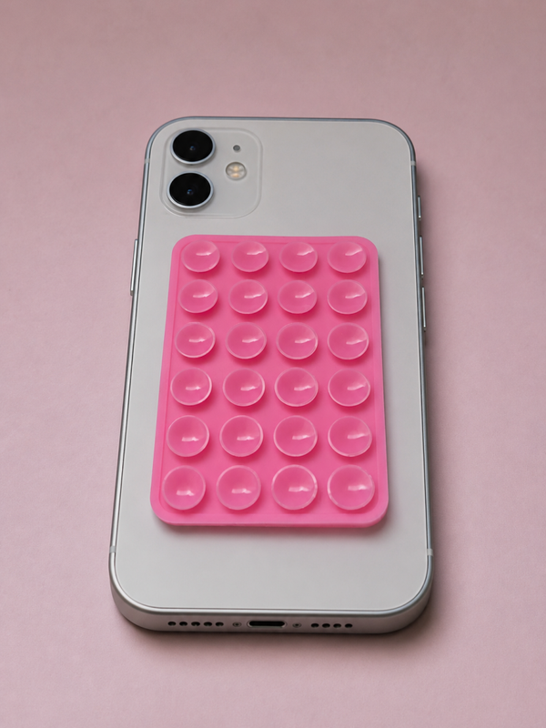 Support telephone a ventouse rose