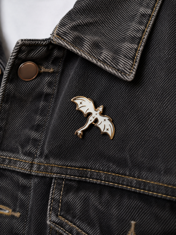 Pins dragon blanc