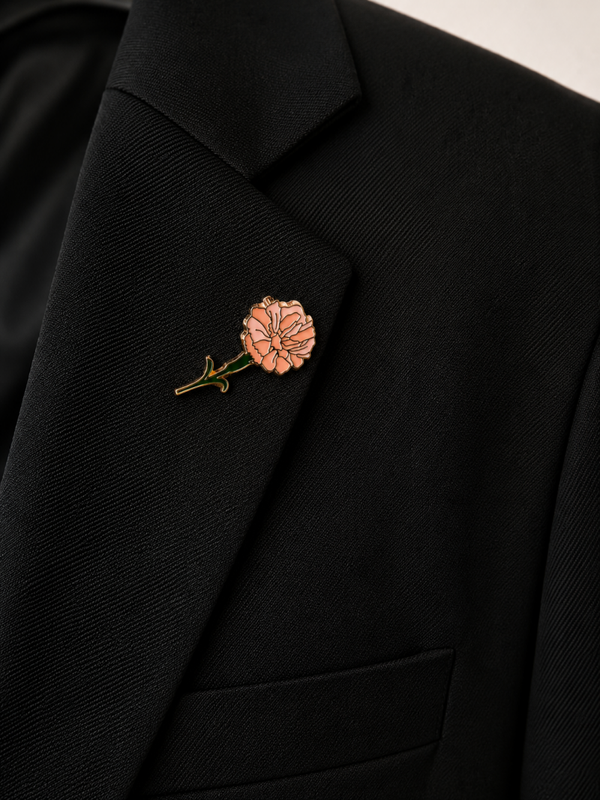Pins fleur rose