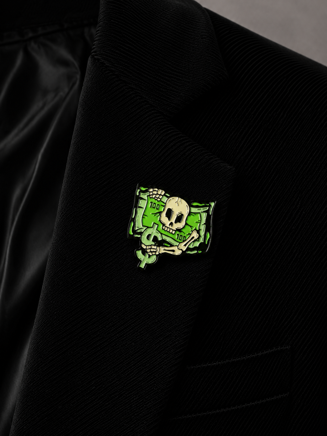 Pins billet tete de mort