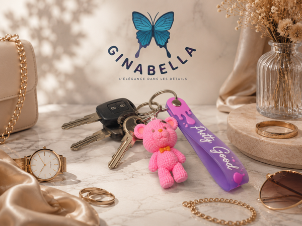 Porte clef nounourse violet