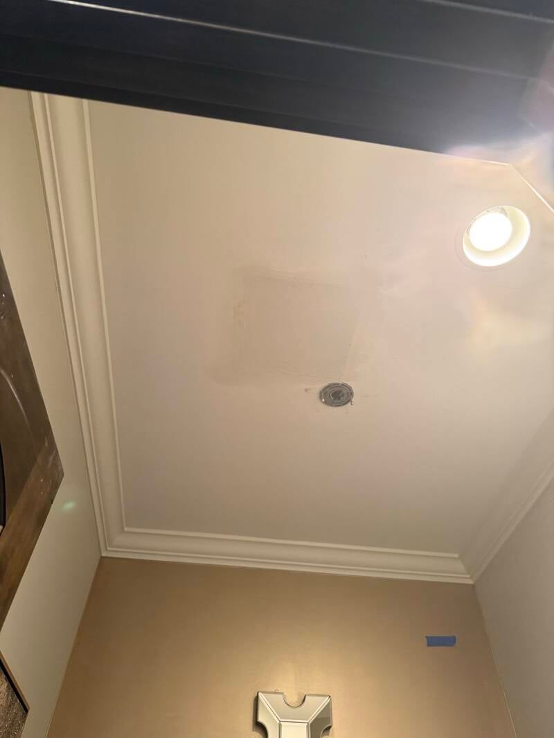 Stage One ceiling leak repair project photo 1 by Little R&R Build and Repair