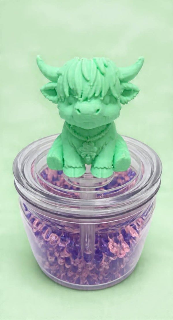 Cute cow straw buddy