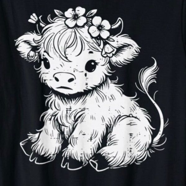 PRE_ORDER Black Hyland cow shirt!