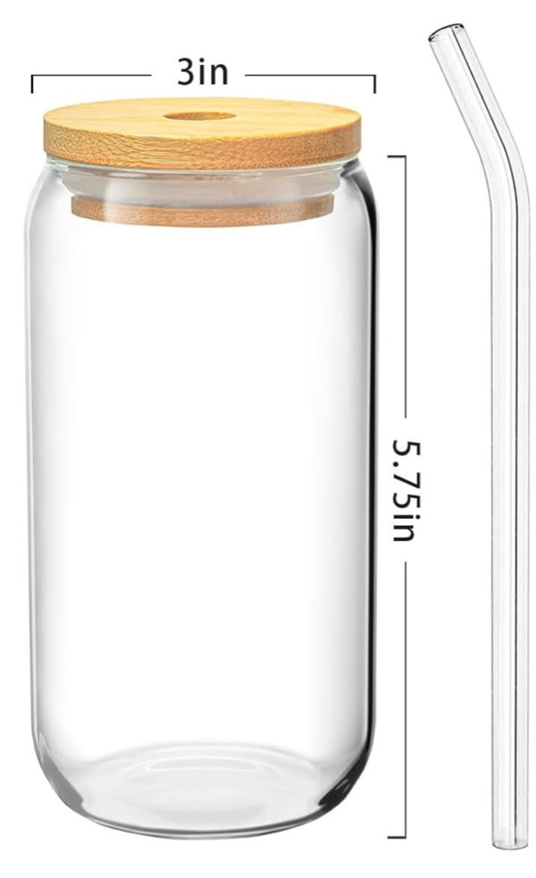 16oz clear glass tumbler (THIS IS NOT A SNOW GLOBE)