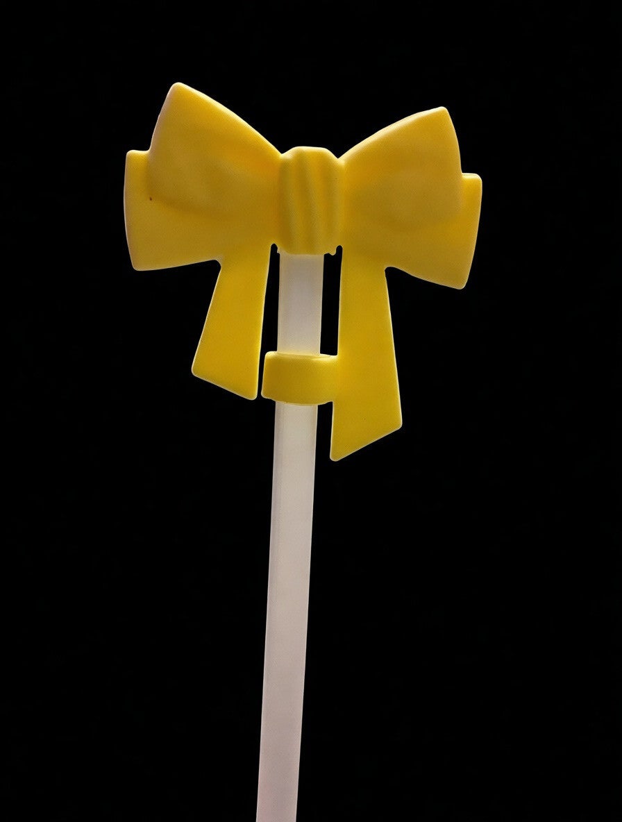 Large bow straw toppers