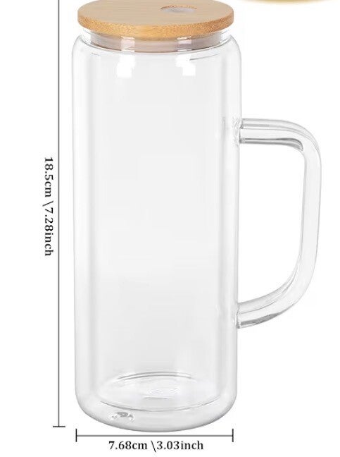 20oz glass snow globe with handle