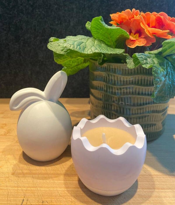 Set Osterhase mit Kerze