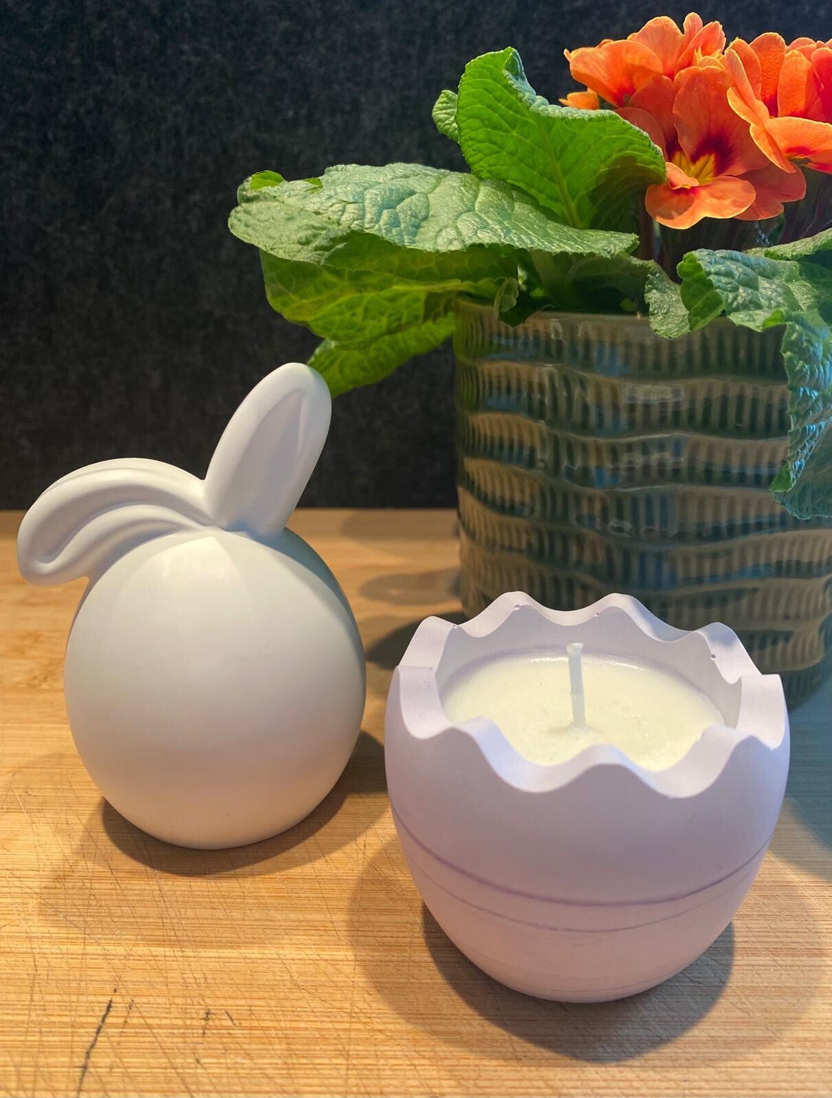 Set Osterhase mit Kerze