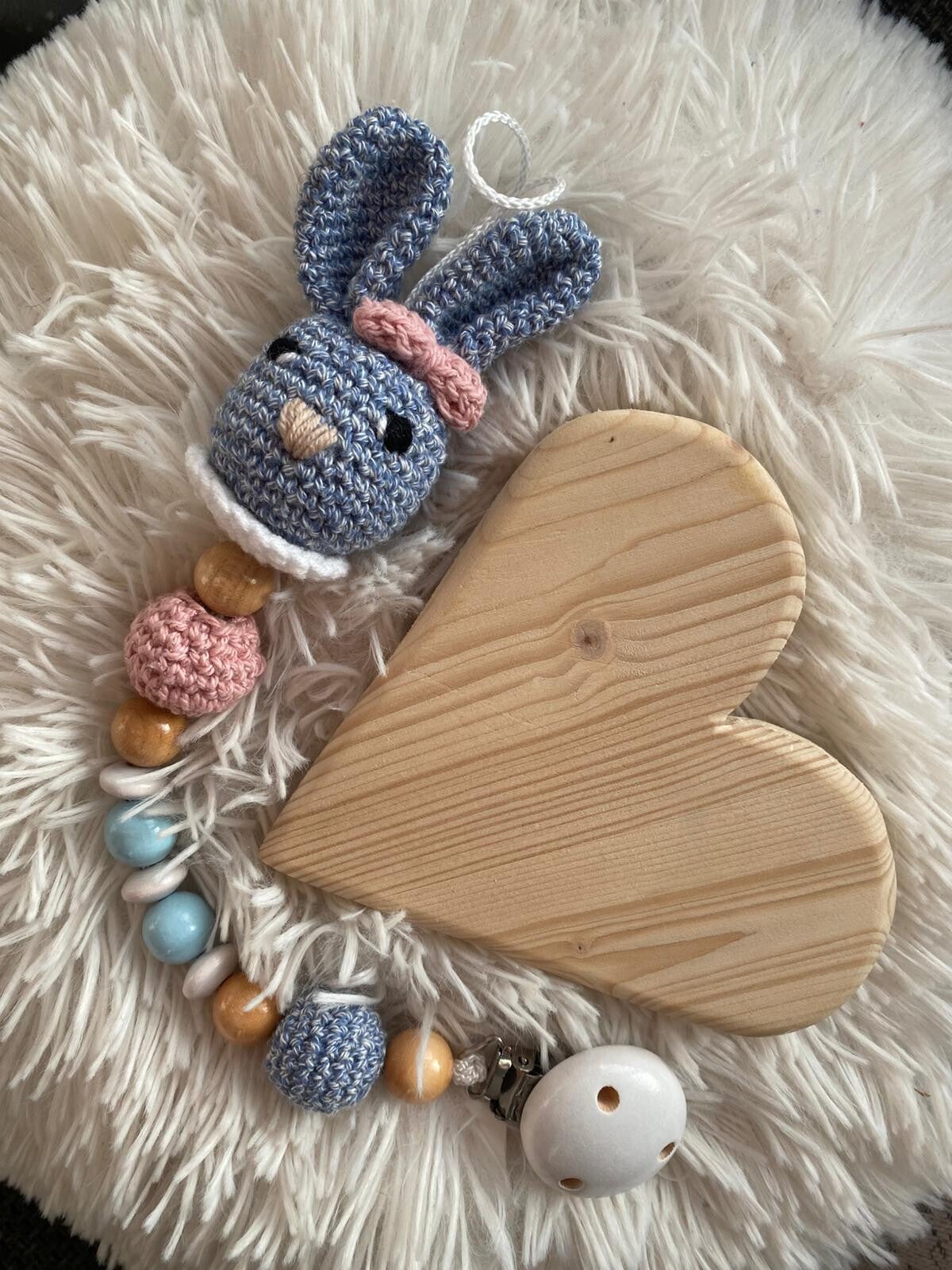 Schnuller-Kette Hase